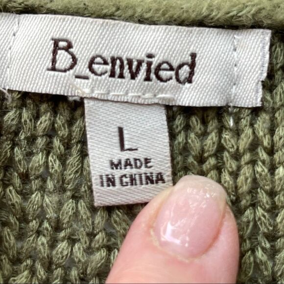 B_Envied Keyhole Sleeved Sweater Tunic - Large‎ - Picture 8 of 9